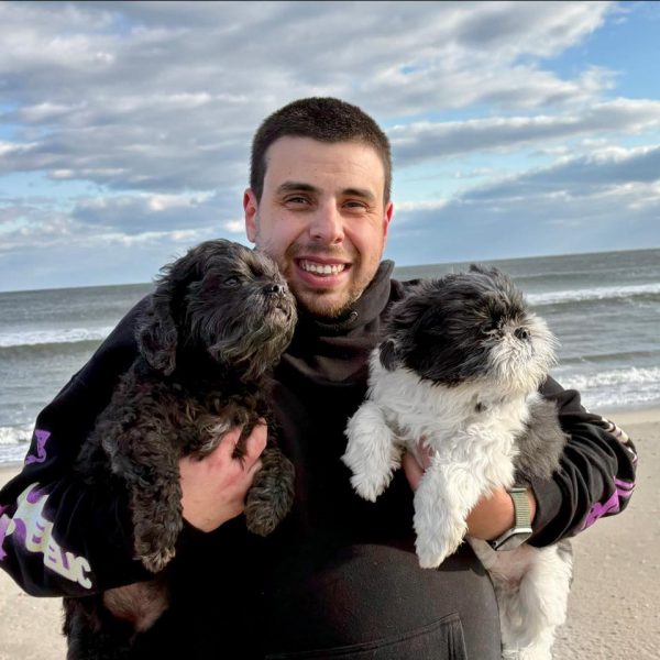 Matt with his dogs