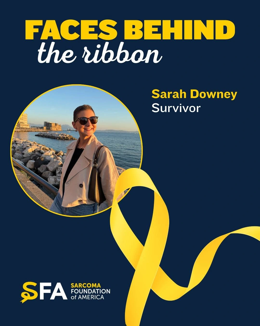 Faces behind the ribbon — slide 1 of 6